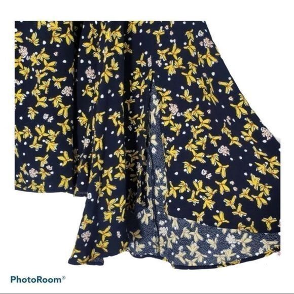 zara basic collection floral bell sleeve shirt - Picture 5 of 12